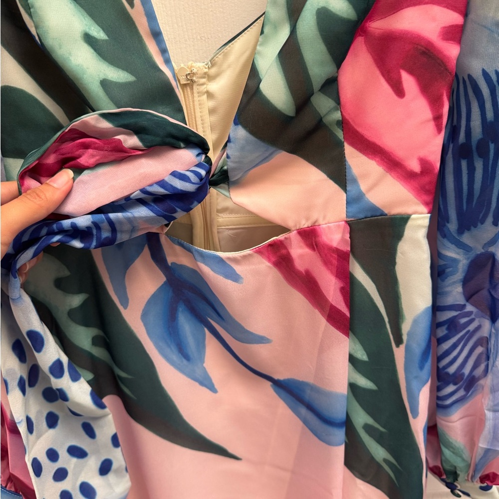 PatBO Nova Flora Deep V Maxi Dress - Picture 6 of 10